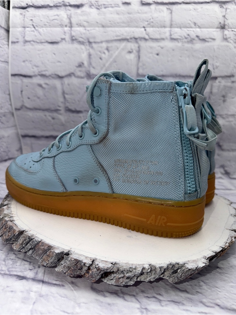 Nike SF Air Force 1 Mid GS 'Ocean Bliss' Boys Size 7Y Shoes Style: AJ0424-401 - Picture 3 of 11